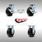 Service Caster 5 Inch Stainless Steel Polyolefin Caster Set with 2 Brakes/Swivel Lock 2 Rigid SCC-SS30S520-POB-TLB-BSL-2-R-2 - alternate 7